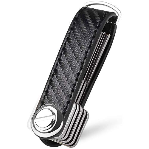 flintronic Organizador de Llaves | Llavero de Fibra de Carbono | Titular de la Llave de Bolsillo Inteligente con un Elegante Estuche para Regalo (Sostiene Entre 7 y 9 Teclas Múltiples) - Negro flintronic Organizador de Llaves | Llavero de Fibra de Carbono | Titular de la Llave de Bolsillo Inteligente con un Elegante Estuche para Regalo (Sostiene Entre 7 y 9 Teclas Múltiples) - Negro
