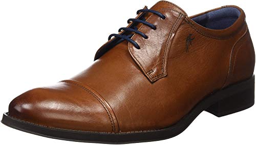 Fluchos Heracles, Zapatos de Cordones Derby para Hombre, Marrón (Cuero 000), 43 EU