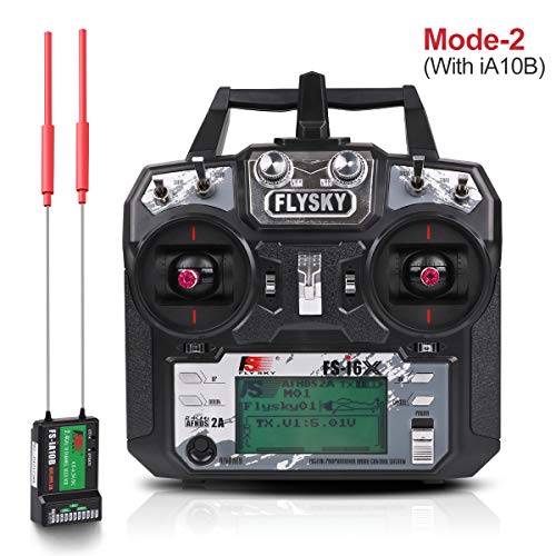 Flysky FS-i6X Transmisor (10CH, 2.4GHz, AFHDS 2A) RC Transmitter con Flysky Ia10B Receptor for FPV Racing RC Drone Quadcopter by LITEBEE (Mode-2 Left Hand Throttle) Flysky FS-i6X Transmisor (10CH, 2.4GHz, AFHDS 2A) RC Transmitter con Flysky Ia10B Receptor for FPV Racing RC Drone Quadcopter by LITEBEE (Mode-2 Left Hand Throttle)