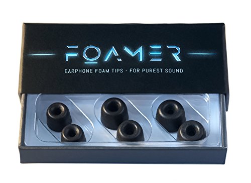 FOAMER F4.9 (S/M/L 3) • 3 pares de almohadillas anti-ruído en espuma viscoelástica para auriculares in-ear • Almohadillas auriculares de repuesto para audifonos intrauriculares con tapones en silicona