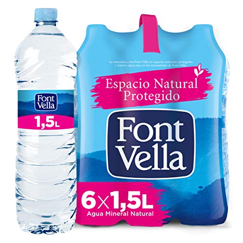 Font Vella, Agua Mineral Natural - Pack 6 x 1,5L