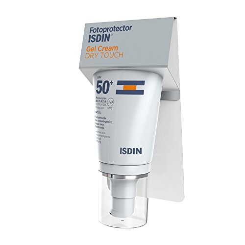 Fotoprotector ISDIN Gel Cream Dry Touch SPF 50+ - Protector solar facial con toque seco y mate, 50 ml Fotoprotector ISDIN Gel Cream Dry Touch SPF 50+ - Protector solar facial con toque seco y mate, 50 ml