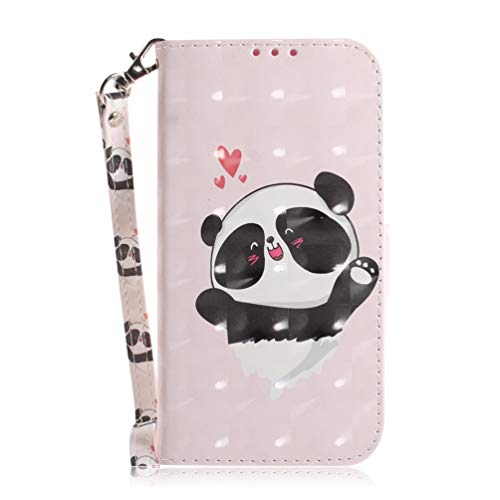 Funda para Samsung Galaxy Note 20, carcasa de piel sintética con absorción de golpes, funda de silicona TPU con ranuras para tarjetas, protección magnética Oso de amor Samsung Galaxy Note 20