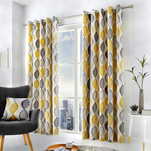 Fusion - Cojín Relleno de algodón, Gris, Curtains: 90" Width x 90" Drop (229 x 229cm)