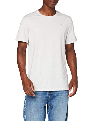 G-STAR RAW Base Straight Camiseta, Blanco htr 336-129, XX-Large para Hombre