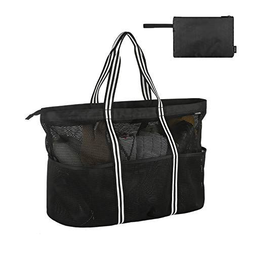 GAGAKU Bolsa Extra Grande de Malla de Playa, Bolsos Totes para Mujer - Bolsa de almacenamiento para Playa y Bañarse y Natación GAGAKU Bolsa Extra Grande de Malla de Playa, Bolsos Totes para Mujer - Bolsa de almacenamiento para Playa y Bañarse y Natación
