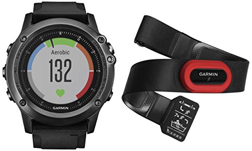 Garmin Fēnix 3 Zafiro HR - Reloj multideporte con GPS y pulsera de silicona, color negro