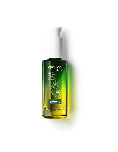 Garnier Bio Serum Facial de Noche Multi-Reparador con Aceite Esencial de Semillas de Cannabis Sativa Ecológico y Vitamina E, Repara, Nutre la Piel y Rellena las Líneas de Expresión, 30ml