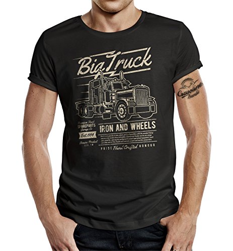 Gasoline Bandit Camiseta original con diseño de camión Big Truck – El regalo para el conductor activo de camiones Negro XXXL