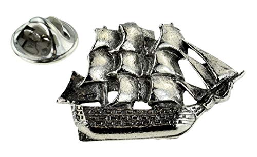 Gemelolandia | Pin de Solapa Barco Galeón Acero | Pines Originales y Baratos Para Regalar | Para las Camisas, la Ropa o para tu Mochila | Detalles Divertidos