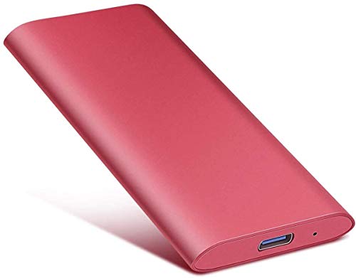 Genericn Disco duro externo de 2 TB, portátil tipo C / USB 2.0 HDD para Mac Laptop PC (2 TB, rojo)