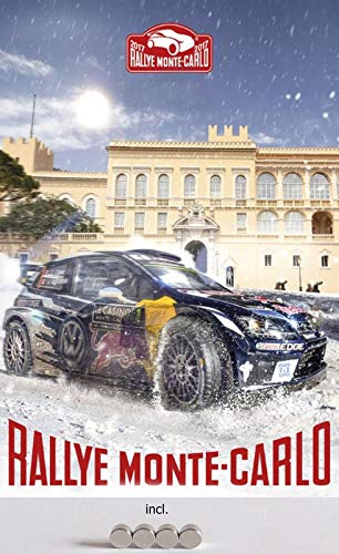 Generisch Cartel de Chapa de 20 x 30 cm, Curvado, Incluye 4 imanes Rallye Monte Carlo Monaco 2017 Decoración Regalo Cartel
