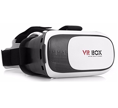Genius Factory ®VR BOX 2.0 3D Gafas de Realidad Virtual HD para Smartphone Head-Mounted Cartón Versión con Ajustable Lente y Correa VR BOX movil universal (BLANCO)