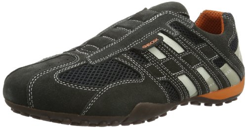 Geox UOMO SNAKE L, Zapatilla para hombre, Gris (DK GREY/OFF WHITEC1300), 45 EU (10.5 UK)