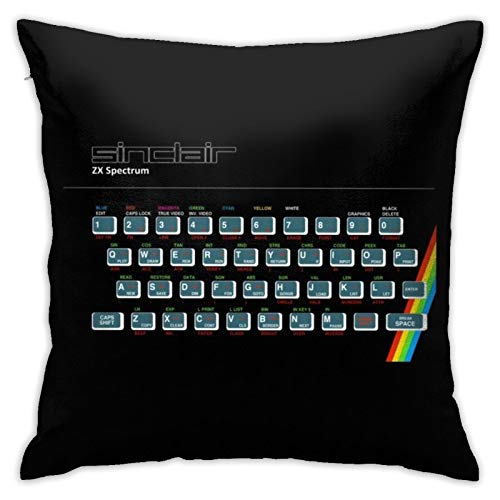 ghjkuyt412 Throw Pillow Cover Sinclair ZX Spectrum Gaming Console Decorative Pillow Case Home Decor Square 18x18 Inches Pillowcase
