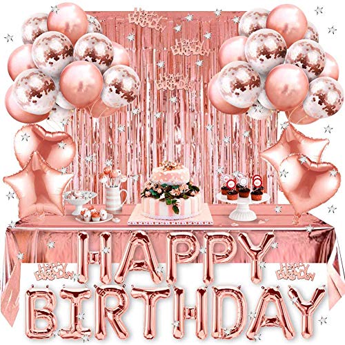 Globos Cumpleaños Decoracione, Feliz Decoración Fiesta Cumpleaños Oro Rosa, Globos de Látex Impresos, Globo para Hombres y Mujeres Adultos Decoración de Fiesta Manteles Globos Cumpleaños Decoracione, Feliz Decoración Fiesta Cumpleaños Oro Rosa, Globos de Látex Impresos, Globo para Hombres y Mujeres Adultos Decoración de Fiesta Manteles
