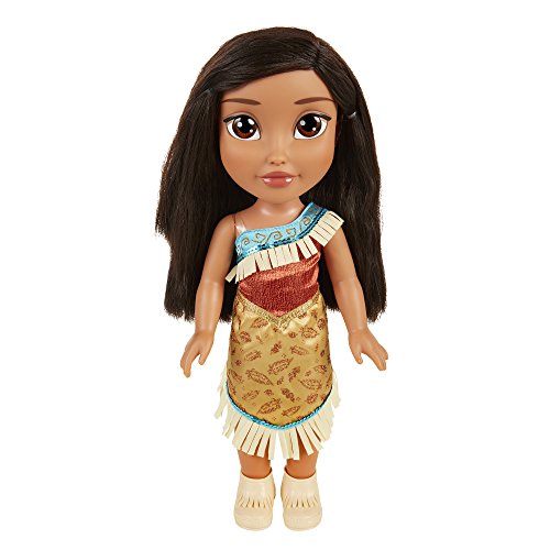 Glop Games Muñeca Toddler 35cm-Pocahontas-Princesas Disney-alucina con su increíble Vestido, Multicolor (Jakks Pacific 55048)