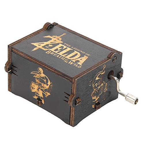 G/N Caja de música Caja Musical grabada con manivela: La Leyenda de Zelda Cajas Musicales de Madera Vintage Adorno de decoración del hogar niños