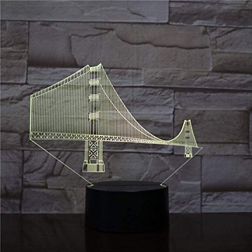 Golden Gate Bridge Art Decoration 3d Lamp Visual Light Effect Color Changing With Touch Switch Decoration Golden Gate Bridge Art Decoration 3d Lamp Visual Light Effect Color Changing With Touch Switch Decoration