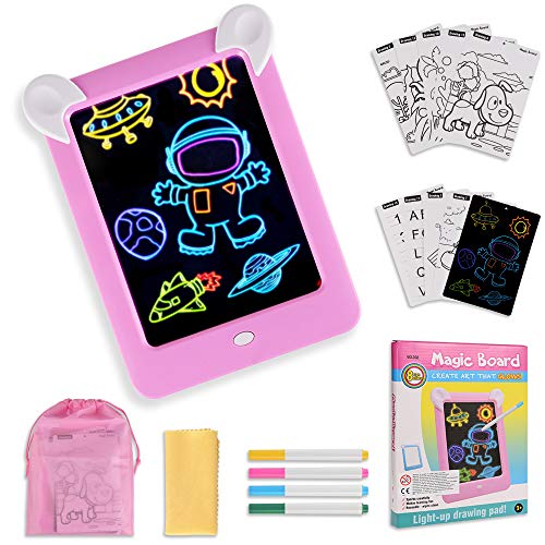 GOLDGE Tablero de Dibujo Mágico, Pizarra Magnética Conjunto Infantil Dibujo & Marco de Fotos Regalos Juguetes para Niños Boceto, Arte, Juguetes Educativos (Rosado) GOLDGE Tablero de Dibujo Mágico, Pizarra Magnética Conjunto Infantil Dibujo & Marco de Fotos Regalos Juguetes para Niños Boceto, Arte, Juguetes Educativos (Rosado)