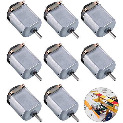 GOLRISEN 8pcs Motores Electricos Pequeños DC 3V 14.500 RPM Alta Velocidad 800mA Mini Motor Eléctrico para Crear Maquetas, Manualidades, Pequeños Robots, 4WD Coche Teledirigido GOLRISEN 8pcs Motores Electricos Pequeños DC 3V 14.500 RPM Alta Velocidad 800mA Mini Motor Eléctrico para Crear Maquetas, Manualidades, Pequeños Robots, 4WD Coche Teledirigido