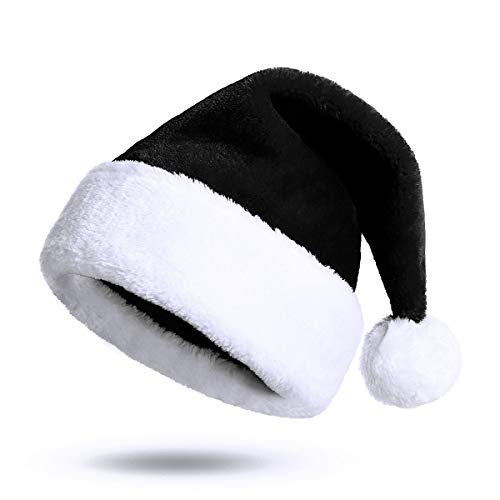 Gorro Navideño para Adulto Gorro Santa Claus Gorro de Papá Noel Negro para Hombre mujer Sombrero Gorras Padre Gorro Navideño para Adulto Gorro Santa Claus Gorro de Papá Noel Negro para Hombre mujer Sombrero Gorras Padre