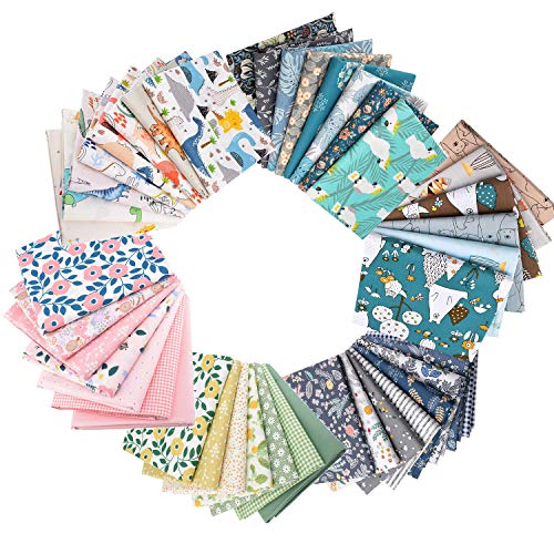 GOTONE 56piezas Tela de algodón para manualidades, Telas Patchwork de Algodón para Tejido Costura Pelusas DIY Artcraft Trabajo Álbumes de Recortes, 25x25cm (Animales y florals) GOTONE 56piezas Tela de algodón para manualidades, Telas Patchwork de Algodón para Tejido Costura Pelusas DIY Artcraft Trabajo Álbumes de Recortes, 25x25cm (Animales y florals)