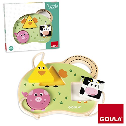 Goula - Puzzle con granja, color azul, rojo y amarillo (Diset 53452) , color/modelo surtido