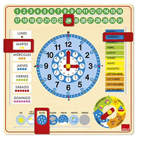 Goula - Reloj calendario - Juego educativo a partir de 3 años