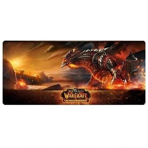 Grande Alfombrilla de Ratón Gran juego alfombrillas de ratón WOW teclado extendido Mat Alas de muerte Patrones Neltharion Negro Rey Dragón versión promocional de gran tamaño 900X400mm de ratón for el