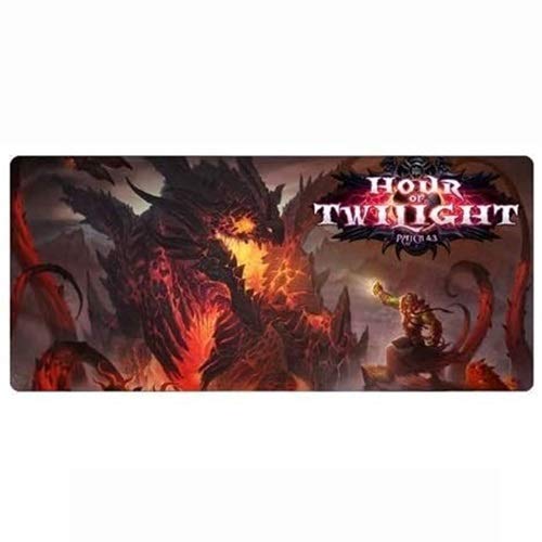 Grande Alfombrilla de Ratón WOW juego del ratón Pad Pad gran teclado extendido Patrones tapete de ratones Alas de muerte Neltharion Negro Rey Dragón versión promocional 900X400mm gran tamaño Mousepad