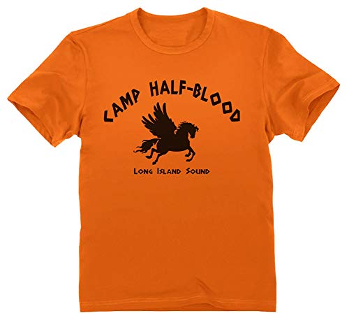 Green Turtle T-Shirts Camiseta para niños - Camp Half Blood Perry Jackson - Fans Películas de Fantasía9/11 Años 140cm Naranja