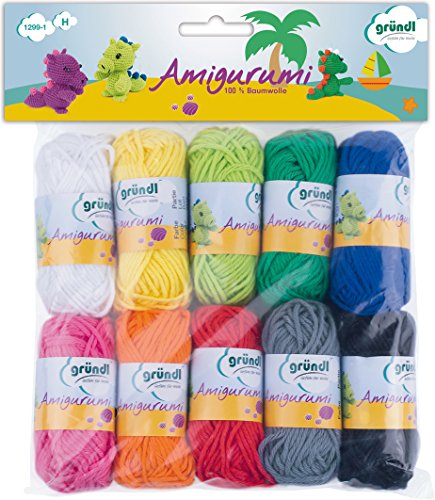 Gründl Amigurumi Kit I de Ganchillo, Algodón, Multicolor, 19.50x18x2.6 cm Gründl Amigurumi Kit I de Ganchillo, Algodón, Multicolor, 19.50x18x2.6 cm