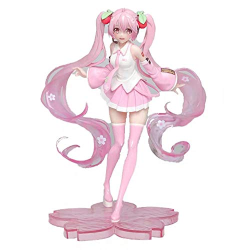 GUANGHHAO Figura de Anime Rosa Hatsune Miku, Figura de 23 cm, decoración, Adornos, coleccionables, Juguete, animaciones, Modelo de Personaje