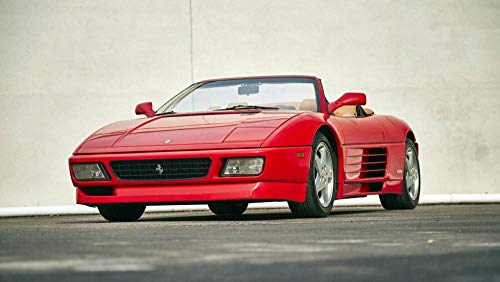 GUANGMANG Puzzle 1000 Piezas - 1993 Ferrari 348 Spider Auto Car Art Póster De Pared  - Puzzle 3D Personalizado De Madera Montaje Rompecabezas Divertido 75X50Cm