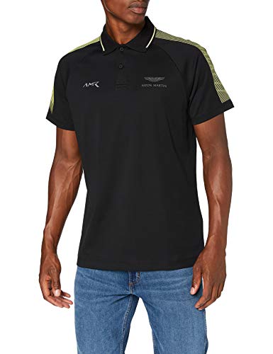 Hackett London Amr Shoulder Print Camisa polo, 999black, L para Hombre Hackett London Amr Shoulder Print Camisa polo, 999black, L para Hombre