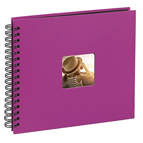 Hama Fotos (50 páginas Negras, álbum con Espiral, 28 x 24 cm, Compartimento para Insertar Foto), Rosado Hama Fotos (50 páginas Negras, álbum con Espiral, 28 x 24 cm, Compartimento para Insertar Foto), Rosado