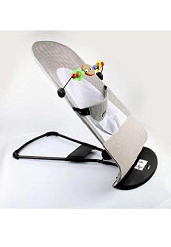 Hamaca, silla, color gris y blanco, mecedora para Bebés, plegable y portátil. Ajustable con 3 diferentes posiciones de balanceo, algodón natural antialergico, totalmente transpirable Hamaca, silla, color gris y blanco, mecedora para Bebés, plegable y portátil. Ajustable con 3 diferentes posiciones de balanceo, algodón natural antialergico, totalmente transpirable