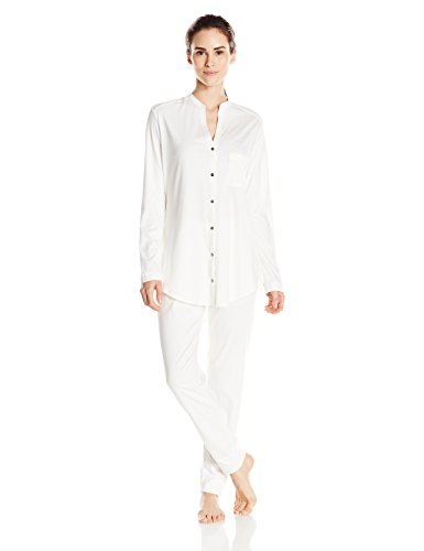 Hanro Pure Essence Conjuntos de Pijama, Marfil (Off White 0102), L para Mujer