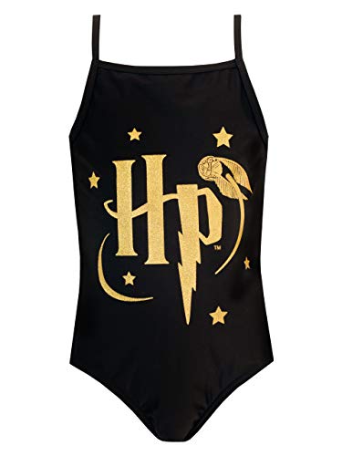 Harry Potter Bañador para Niña Negro 12-13 Años Harry Potter Bañador para Niña Negro 12-13 Años