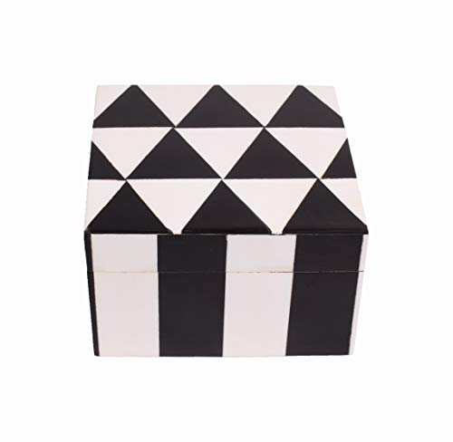 Hashcart Caja de madera decorativa hecha a mano india | Caja de recuerdos | Caja de joyería | Knick Knack Box para decoración