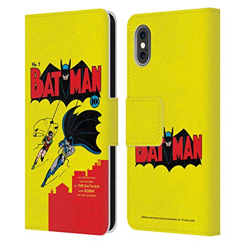Head Case Designs Oficial Batman DC Comics Número 1 Fundas de cómics Famosas Carcasa de Cuero Tipo Libro Compatible con Apple iPhone X/iPhone XS Head Case Designs Oficial Batman DC Comics Número 1 Fundas de cómics Famosas Carcasa de Cuero Tipo Libro Compatible con Apple iPhone X/iPhone XS