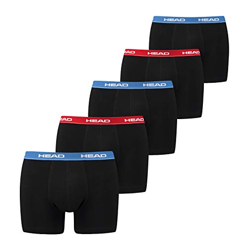 Head Men’s Basic Boxers (5 Pack) Calzoncillos, Rojo/Azul, S (Pack de 5) para Hombre