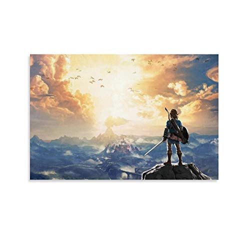 heshunxing Back of Link by Legend of Zelda Breath of The Wild - Póster de pared (40 x 60 cm)