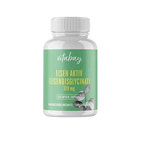 Hierro Activo de Bisglicinato de Hierro 319mg - 120 Cáps. vegetales-Dosis alta, alta disponibilidad Hierro Activo de Bisglicinato de Hierro 319mg - 120 Cáps. vegetales-Dosis alta, alta disponibilidad