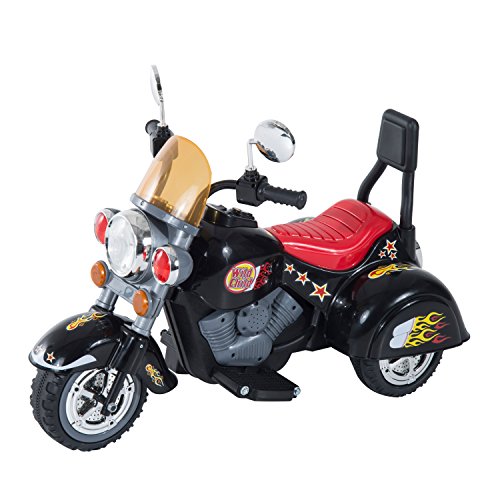 HOMCOM Moto Electrica Infantil Bateria Recargable Niño 3 Años Cargador 3 Ruedas 2.5km/h