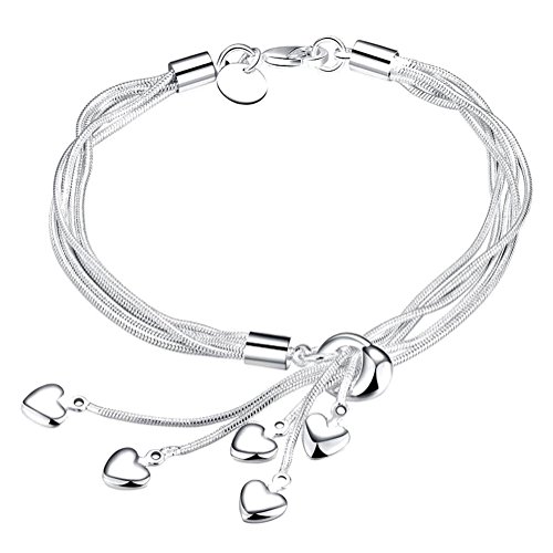 Hosaire Pulsera de Plata de Tai Chi Borlas del Corazón Que Cuelga Pulseras Mujeres de la Joyería Accesorios Hosaire Pulsera de Plata de Tai Chi Borlas del Corazón Que Cuelga Pulseras Mujeres de la Joyería Accesorios