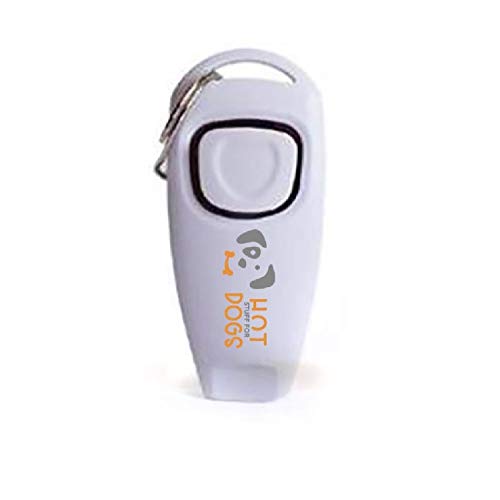 Hot Stuff For Dogs Clicker y Silbato de adiestramiento profesional 2 en 1, color blanco