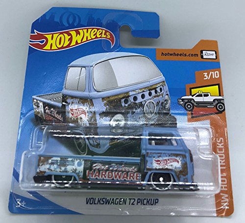 Hot Wheels 2018 Volkswagen T2 Pickup Blue/Rust 3/10 HW Hot Trucks 108/365 (Short Card)
