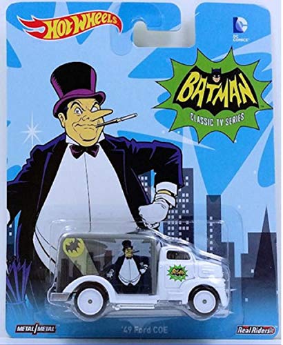Hot Wheels Batman Classic Serie de televisión el pingüino '49 Ford Coe Die Cast